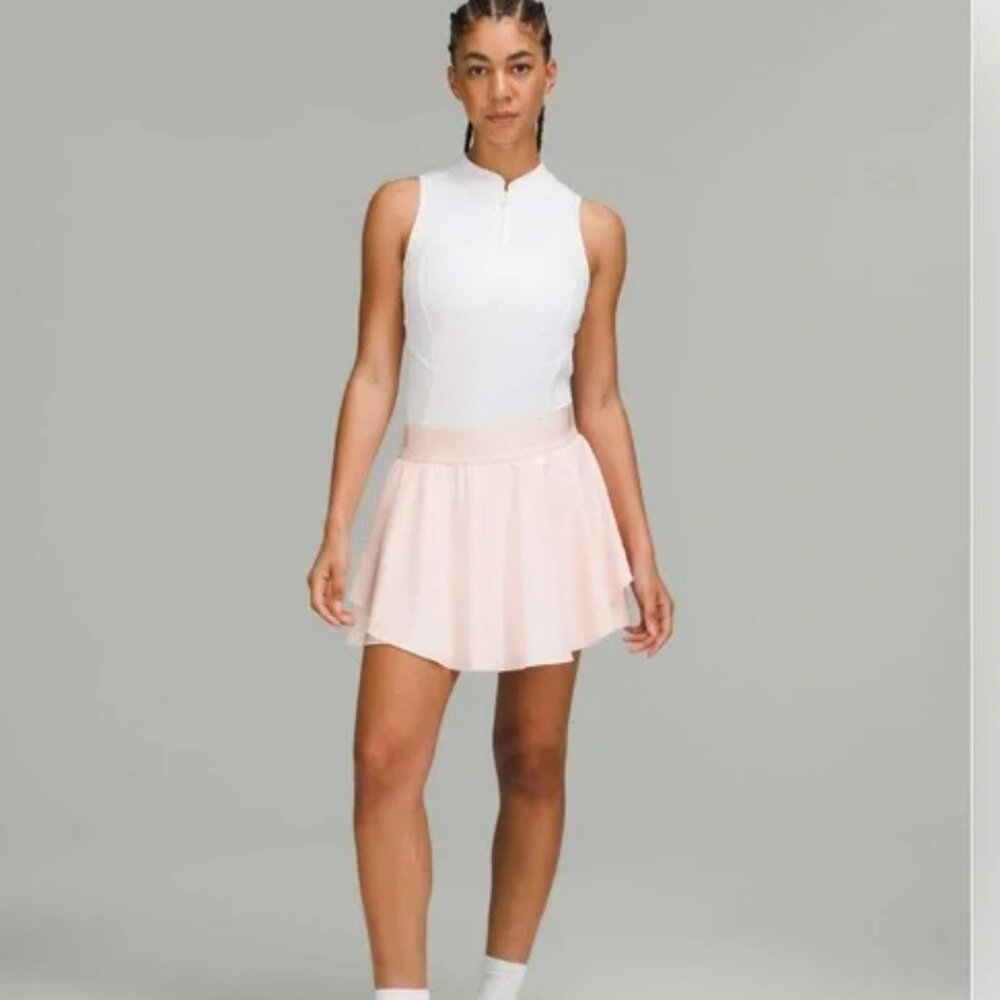 Lululemon court rival tennis skirt long 8 M pink strawberry milkshake pickleball
